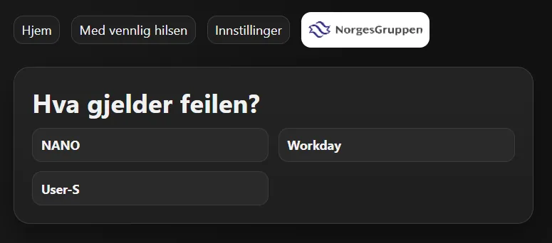 Skjermbilde av NGData E-postgenerator